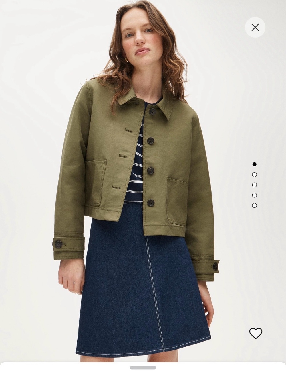 JCrew Olive Green Cropped barn Jacket Sz S